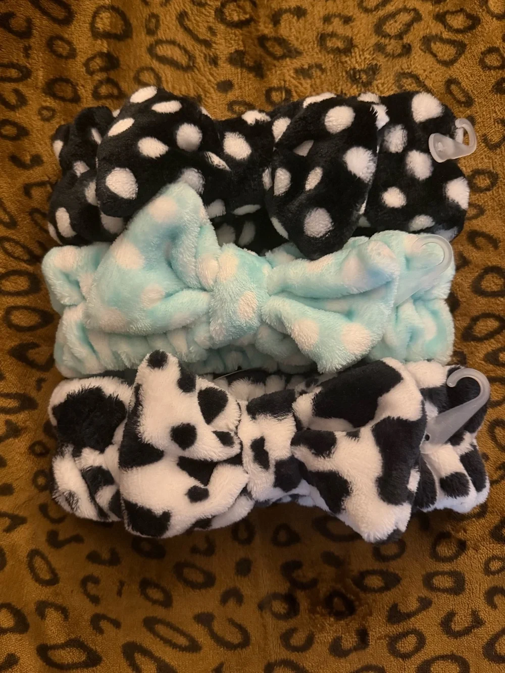 3 Plush Spa Headbands